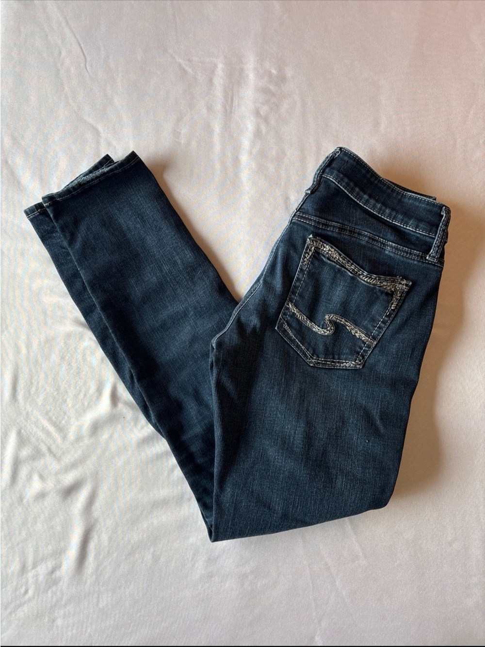 Silver Jeans Women's Dark Blue Boyfriend Jeans